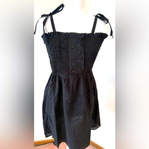 Adorable Black Mini cotton Dress